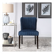 italian armchairs Uttermost  Accent Chairs & Armchairs A Statement Accent Upholstered In A Rich Ink Blue Polyester Velvet Featuring A Herringbone Embroidered Texture, Complete With Polished Nickel Nail Head Trim. Birch Legs Stained In A Deep Walnut. Seat Height Is 21". Sold As A Set Of 2.