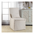 living room accent chairs mid century modern Uttermost  Accent Chairs & Armchairs Simplistic In Form, This Casually Sophisticated Armless Chair Features A Tailored Off-white Linen Blend Slipcover With A Plush Cushion Seat And Kidney Pillow For Added Comfort.