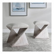 grey accent chair ikea Uttermost  Ottomans & Poufs This Coastal Style Accent Stool Features A Unique Asymmetrical Base In White Washed, Weathered Fir Wood With A Cushioned, Neutral Linen Top Doubling Its Use As A Seat Or A Footrest.