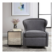 tanning chairs Uttermost Swivel Chair This Wingback Style Accent Chair Is Covered In A Plush Dark Charcoal Gray Herringbone Fabric, Accented With Antique Brass Nail Heads Atop An Antique Brass Finished Swivel Base. Seat Height Is 18".