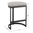 rustic counter stools Uttermost Bar & Counter Stools Simplistic But Sturdy, This Statement Counter Stool Features A Thick Hand Forged Iron Base Finished In Matte Black. Plush Seat Is Tailored In An Off-white Linen Blend Fabric. Seat Height Is 26".