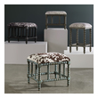 black storage bench with cushion Uttermost Small Benches Aqua Blue Finish On Solid, Plantation-grown Mahogany Wood With Cushioned Seat In Plush, Dark Chocolate And Milky White Velvet. Matthew Williams