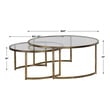 bathroom side table Uttermost Accent & End Tables Designed To Nest As An Oversized Coffee Table With The Ability To Completely Separate, Crafted From Hand Forged Iron And Finished In A Heavily Antiqued Gold Leaf.