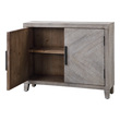 grey kitchen cabinets doors Uttermost  Accent Cabinets This Modern Farmhouse Two Door Cabinet Features Linear Textured Fir Wood, Finished In A White Washed Glaze With Oatmeal Undertones. Antique Bronze Iron Door Pulls Open To One Adjustable Shelf.