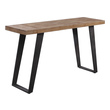 corner table with shelves Uttermost  Console & Sofa Tables Constructed From Natural Fir Wood, This Console Table Features A Weathered Oak Finished Top Showcasing The Natural Wood Grain, Supported With Industrial Metal Legs Finished In A Textured, Aged Black Finish.