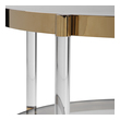 tea table with glass Uttermost Cocktail & Coffee Tables A True Glam Accent, Featuring A Gold Plated Stainless Steel Frame With Clear Glass, Acrylic Legs And Tapered Feet.