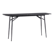 table unique Uttermost  Console Table Showcasing A Modern Industrial Look, This Console Features Naturally Textured Black Slate With Organic Broken Edges. Rests On An Iron Trestle Base With Chiseled Details Finished In Aged Black. Each Top Will Have Naturally Occurring Color Variations Such As Mottling As Well As Naturally Formed Vein Lines, Making Each Piece Unique.
