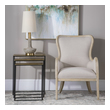 glass side tables living room Uttermost Accent & End Tables Functional Nesting Tables Constructed In An Aged Black Iron, Featuring A Cast Textured Aluminum Slab Top Finished In A Plated Antique Gold.