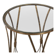 narrow entry way table Uttermost Accent & End Tables Solidly Constructed From Hand Forged Iron, This Accent Table Showcases Elegantly Curved Lines In An Antique Gold Finish With A Clear Tempered Glass Top.