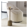 coffee side table set Uttermost Accent & End Tables Minimalist In Style With A Chunky Base, This Solid Aluminum Drink Table Features A Textured Finish In Antique Gold.