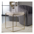 hall tables for sale Uttermost Accent & End Tables This Clean Modern Accent Table Showcases An Inset Ivory Burl Veneer Top Supported By A Sleek Brushed Brass Plated Stainless Steel Frame.