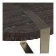 marble coffee table large Uttermost Cocktail & Coffee Tables Sleek And Modern, This Coffee Table Showcases Linear Steel Accents Plated In A Brushed Pewter Accented By A Dry Ebony Finished Oak Veneer Top With Wire Brushed Details That Enhance The Natural Wood Grain.