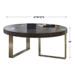 marble coffee table large Uttermost Cocktail & Coffee Tables Sleek And Modern, This Coffee Table Showcases Linear Steel Accents Plated In A Brushed Pewter Accented By A Dry Ebony Finished Oak Veneer Top With Wire Brushed Details That Enhance The Natural Wood Grain.