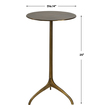 small glass coffee table Uttermost Accent & End Tables Showcasing Industrial Styling, This Hand Crafted Accent Table Features An Solid Cast Aluminum Construction With A Tripod Base Finished In Antique Gold.
