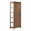 floating wooden shelves kitchen Uttermost Etageres Handcrafted From Select Hardwoods In A Deeply Grained Weathered Oak Finish With Gray Glazing, Featuring A Mirrored Back And Iron Crossbar Accents In An Antique Pewter Finish. Has Four Fixed Display Shelves.
