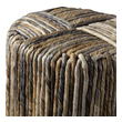 living room velvet chairs Uttermost  Accent Stools Inspired By Casual Coastal Style, This Accent Stool Is Layered In A Woven Banana Leaf Exterior In Gray And Natural Color Tones. Group Multiples Together For A Fun Display Or Use Individually For Smaller Spaces.