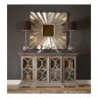 small sideboard with glass doors Uttermost Chests & Cabinets Craftsman Built With Breakfront Styling, Carved Molding Details, And Elegant Paris Silver Finish, A Subtly Metallic Silver Over A Walnut Finished Fine Wood Grain With Clear Glass Doors. Matthew Williams