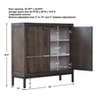 chest of drawers for kitchen storage Uttermost  Console Cabinet Soft Contemporary Styling, Featuring A Paris Silver Finish, A Subtle Metallic Silver Over A Light Walnut Stain, Set Atop A Simplistic Iron Base Finished In Aged Steel With Coordinating Door Pulls. Has Two Adjustable Shelves.