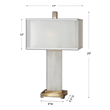 tapered lampshades for table lamps Uttermost Alabaster Lamps White Alabaster Base Accented With Plated Coffee Bronze Details.