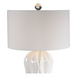 table lamp shades for sale Uttermost Glossy White Table Lamp Modern Style Emanates From This Table Lamp With An Embossed Geometric Pattern Finished In A Glossy White Glaze Accented With Polished Nickel Details And A Crystal Finial.