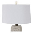 clear globe lamp Uttermost Zade Warm Gray Table Lamp This Ceramic Table Lamp Features A Geometric Patterned Design And Is Finished In A Light Warm Gray Crackled Glaze, Accented With Brushed Nickel Hardware.