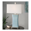 big garden lights Uttermost Blue Gray Table Lamps Textured Ceramic Finished In A Pale Blue Gray Glaze Accented With Plated Coffee Bronze Details. Due To The Nature Of Fired Glazes On Ceramic Lamps, Finishes Will Vary Slightly.