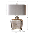 small grey lampshade for bedside lamp Uttermost Mercury Glass Table Lamps Speckled Mercury Glass With Brushed Nickel Plated Details And Crystal Accents.