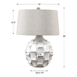 colorful table lamps Uttermost Scalloped White Lamps Scalloped Ceramic Base Finished In A Lightly Distressed Gloss White Accented With Plated Brushed Nickel Details.