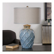 tiny led lights for models Uttermost Pale Blue Table Lamp Pale Blue Ceramic With A Hand Applied Hammock Weave Pattern With A Dusty Bronze Top Accented With Brushed Nickel Plated Details.