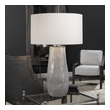 mini lights for christmas tree Uttermost Aged Gray Table Lamps Heavily Textured Ceramic With A Subtle Organic Shape, Finished In An Aged Gray Glaze, Accented With Black Nickel Plated Iron Details.
