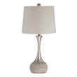 tiffany light shade Uttermost Brushed Nickel Lamp This Sleek Spun Metal Base Features A Plated Brushed Nickel Finish, Displayed On A Smoothed Natural Concrete Foot.