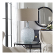 desk lamp shade Uttermost Glass Table Lamp The Finish On This Glass Base Is Reminiscent To An Ocean Wave Crashing, Featuring Mottled Highlights Of Blue-green, Covered In A Heavily Textured Aged White Glaze, Paired With Brushed Nickel Plated Details.