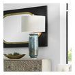 crackle glass light shade Uttermost Olesya Swirl Glass Table Lamp This Table Lamp Features A Decorative Glass Base That Showcases A Unique Swirl Texture, Highlighting Shades Of Ocean Blues And Metallic Bronze. Accenting These Vibrant Colors Are Brushed Nickel Plated Details And A Thick Crystal Foot.