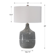 mini led light bulbs Uttermost Distressed Gray Table Lamp This Ceramic Base Keeps It Simple In Shape, Yet Upscale With Its Fashionable Pattern That