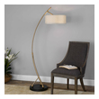 house ceiling light design Uttermost Curved Brass Floor Lamp Curved Metal Finished In A Plated Brushed Brass Accented With A Matte Black Foot. Shade Pivots Up And Down For Desired Placement.
