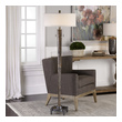 led kitchen light fittings Uttermost Burnished Oak Floor Lamp Tapered Columns Made Of Plantation Grown Hardwood, Finished In A Lightly Burnished Oak Stain, Accented With Plated Antique Brass Highlights And Rust Black Details.