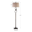 floor lamp glass shade Uttermost Twisted Bronze Floor Lamp Hand Twisted Steel, Finished In An Oil Rubbed Bronze, Accented With Thick Crystal Details.