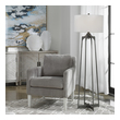 bedroom overhead lighting Uttermost Modern Floor Lamp Floor Lamps Sleek And Refined, This Lamp Is Constructed Of Forged Steel, Finished In A Plated Aged Gun Metal.