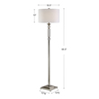dimmable led wall lights Uttermost Nickel Floor Lamp This Elegant Lamp Features Stacked Crystal Blocks, Accented With Polished Nickel Plated Details.