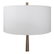 indoor led light fixtures Uttermost Minette Mid-Century Floor Lamp Transitional In Design, This Floor Lamp Has A Tapered Base Finished In A Plated Antique Brass, Accented With A Polished White Marble Detail.
