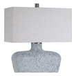 victorian outdoor light Uttermost Textured Glass Table Lamp This Table Lamp Features A Heavily Textured Art Glass Base With A Handcrafted Look In Mottled Highlights Of Blue-green, Covered In An Aged White Frosted Glaze, Paired With Brushed Nickel Plated Details.