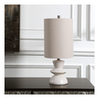 modern outdoor lighting Uttermost Bleached Wood Buffet Lamp A Nod To Classic Mid-century Styling, This Buffet Lamp Has A Geometric Shaped Base With A Bleached Wood Tone Look, Accented By Brushed Nickel Plated Details.