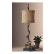 office desk light Uttermost Woodtone Buffet Lamps Weathered Driftwood Finish With A Matching Finial And A Matte Black Base. Billy Moon