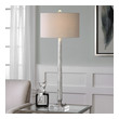 clear glass light globes Uttermost Mercury Glass Lamp Tapered, Ribbed Mercury Glass Accented With Brushed Nickel Plated Details And A Crystal Foot. Jim Parsons