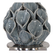 white table lamp shade Uttermost Blue Gray Table Lamp Add A Touch Of Whimsical Style To A Space With This Buffet Lamp Design By Featuring A Decorative Ceramic Calla Lilies Bouquet Finished In A Blue Gray Glaze, Paired With Crystal Accents And Polished Nickel Plated Details.