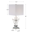 bedside lamps with glass shades Uttermost White Coral Table Lamp Add Nautical Style To Any Space With This Realistic White Coral Lamp Thats Displayed On An Elegant Crystal Platform, Accented With Polished Nickel Plated Details.