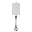 vintage table lamp with metal shade Uttermost Polished Nickel Buffet Lamp This Clean And Contemporary Buffet Design Has An Alternating Polished Nickel And Crystal Base That Exudes Modern Elegance.