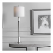 tiffany lampshade Uttermost Nickel Buffet Lamp Showcasing A Transitional Elegance, This Buffet Lamp Features A Plated Polished Nickel Finish With Sophisticated White Marble Details And A Thick Crystal Foot.