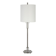 very small table lamps Uttermost Steel Buffet Lamp This Steel Buffet Lamp Features Clean, Simple Detailing With A Polished Nickel Base And Unique Foot, Adorned With Thick Crystal Accents.