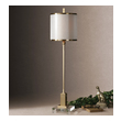 sea glass lamp Uttermost Brass Buffet Lamps Brushed Brass Plated Metal Accented With A Crystal Foot. Carolyn Kinder